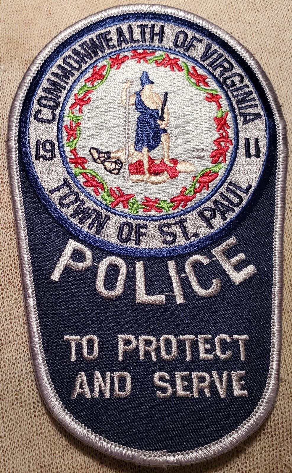 VA Town of St. Paul Virginia Police Shoulder Patch
