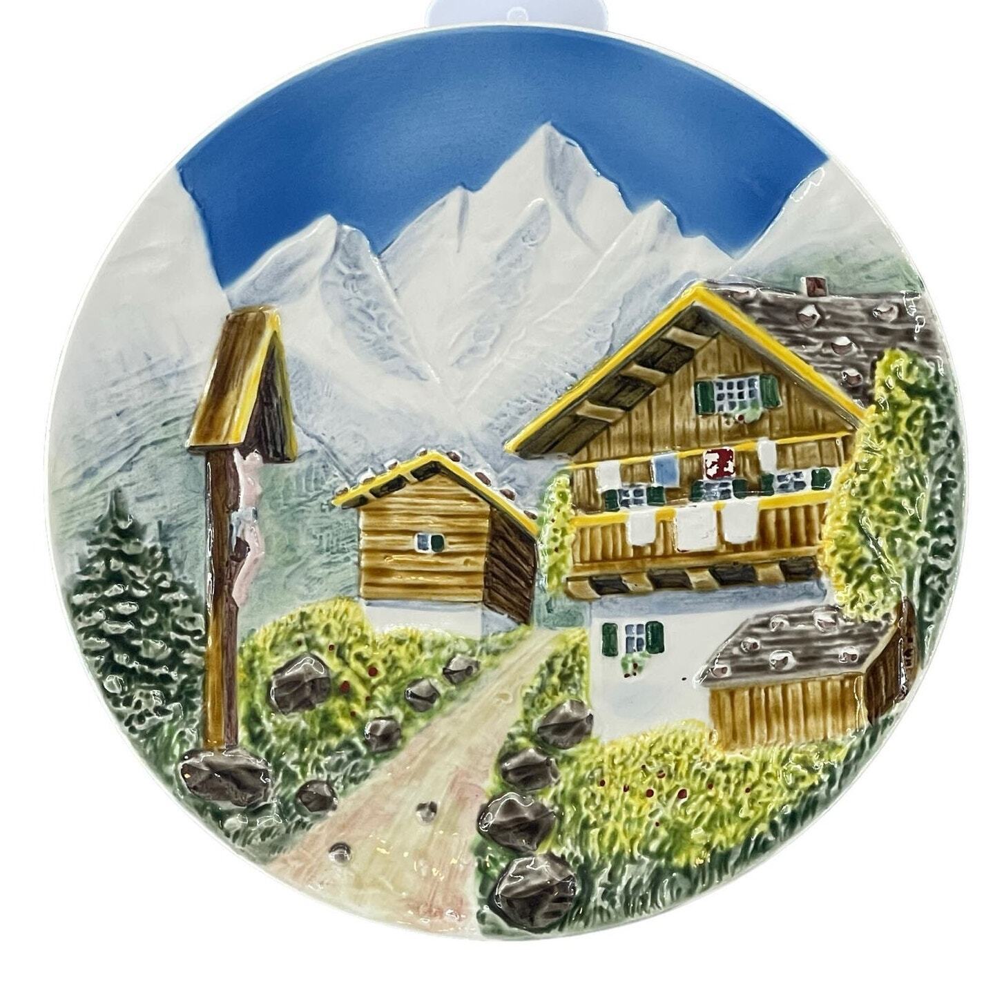 Western Germany Wall Plate Hanging Home Decor Hand Painted Numbered Vintage