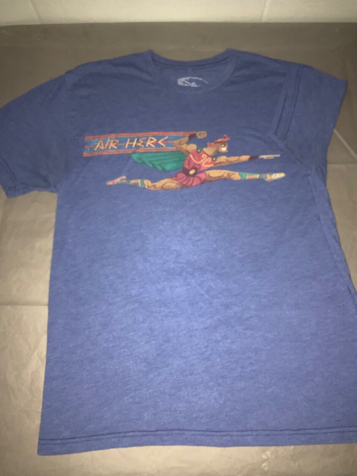 Disney Air Herc T-Shirt Blue Large L Hercules