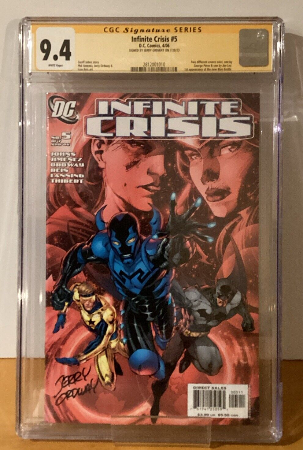 Infinite Crisis #5 CGC 9.4 SS Signed Jerry Ordway 1st Blue Beetle Jaime Reyes
