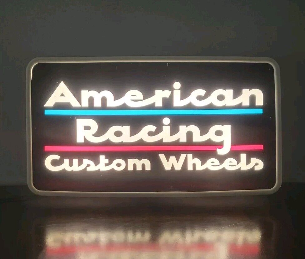 Vintage AMERICAN RACING CUSTOM WHEELS LIGHTED DEALER SIGN 24\