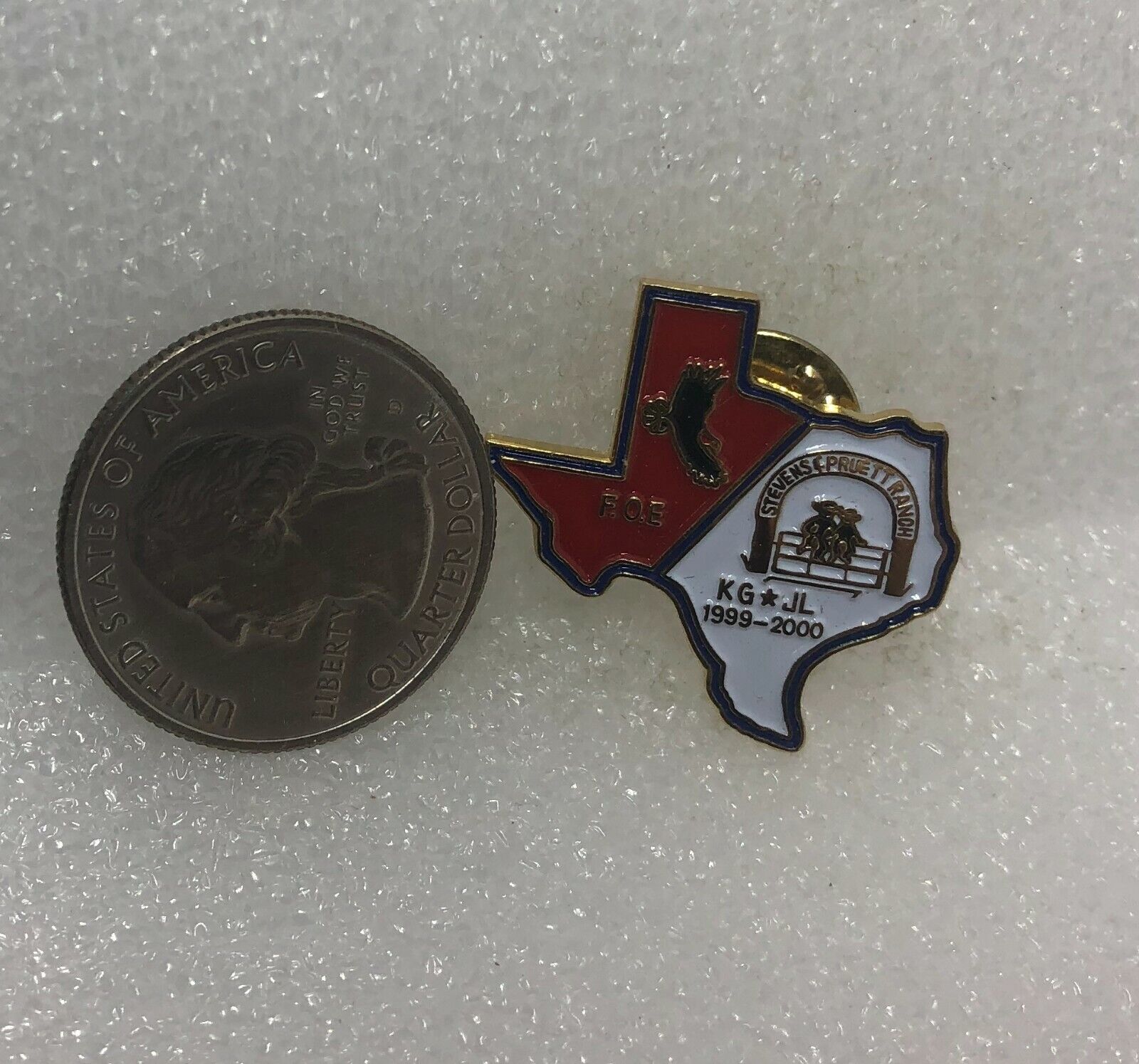 1999-00 FOE Fraternal Order Of Eagles KG JL Stevens Pruett Ranch Texas Pin 