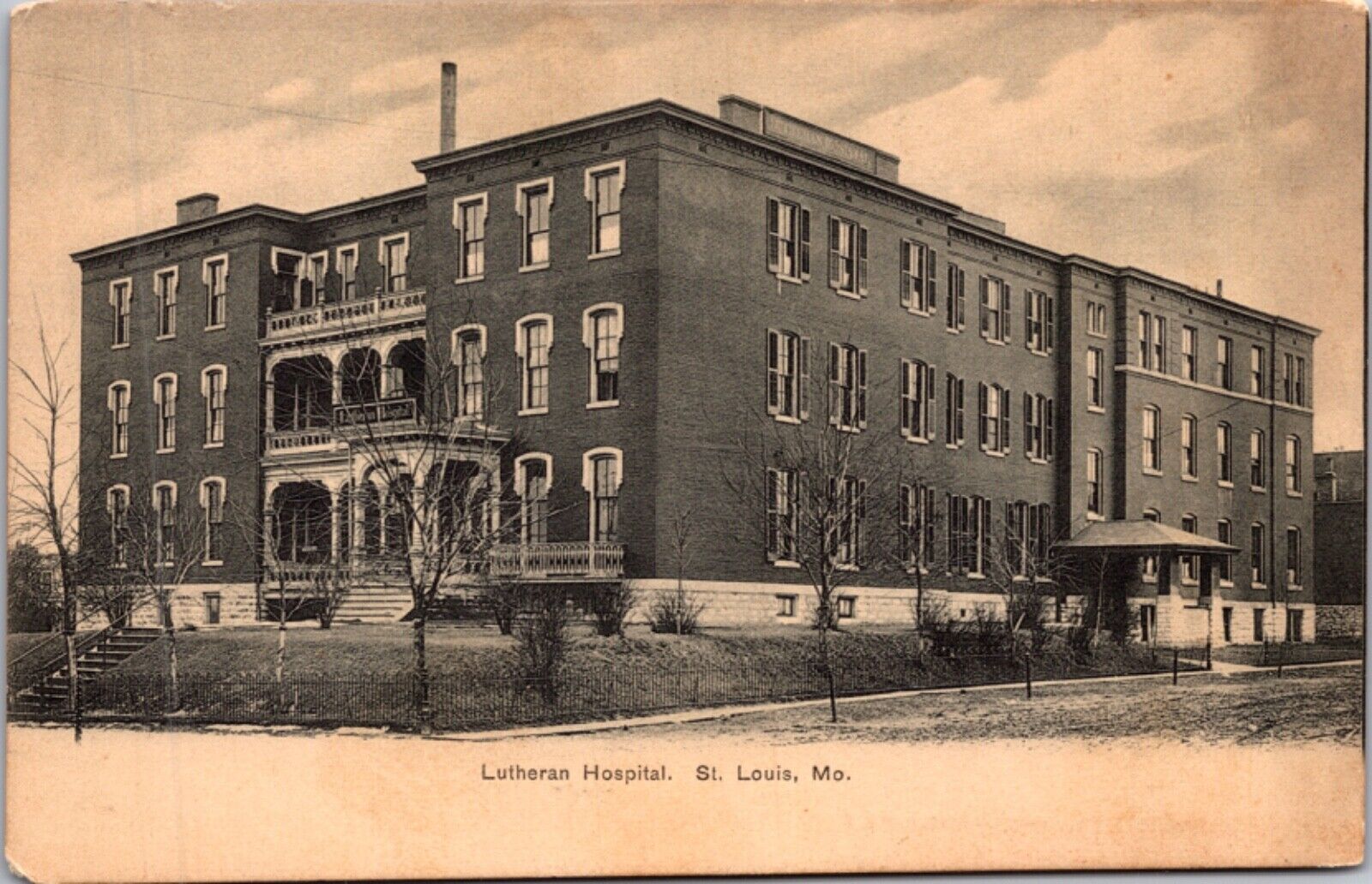 Postcard Lutheran Hospital in St. Louis, Missouri
