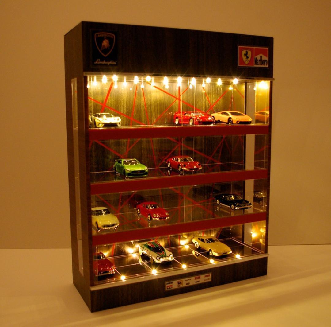 1 64 28 Cars Available Redline 4-Layer Display Box Stylish Diorama