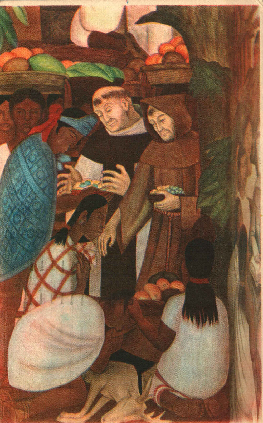 Postcard Religious Los Curas De Lado Palacio Cortes-Cuernavaca