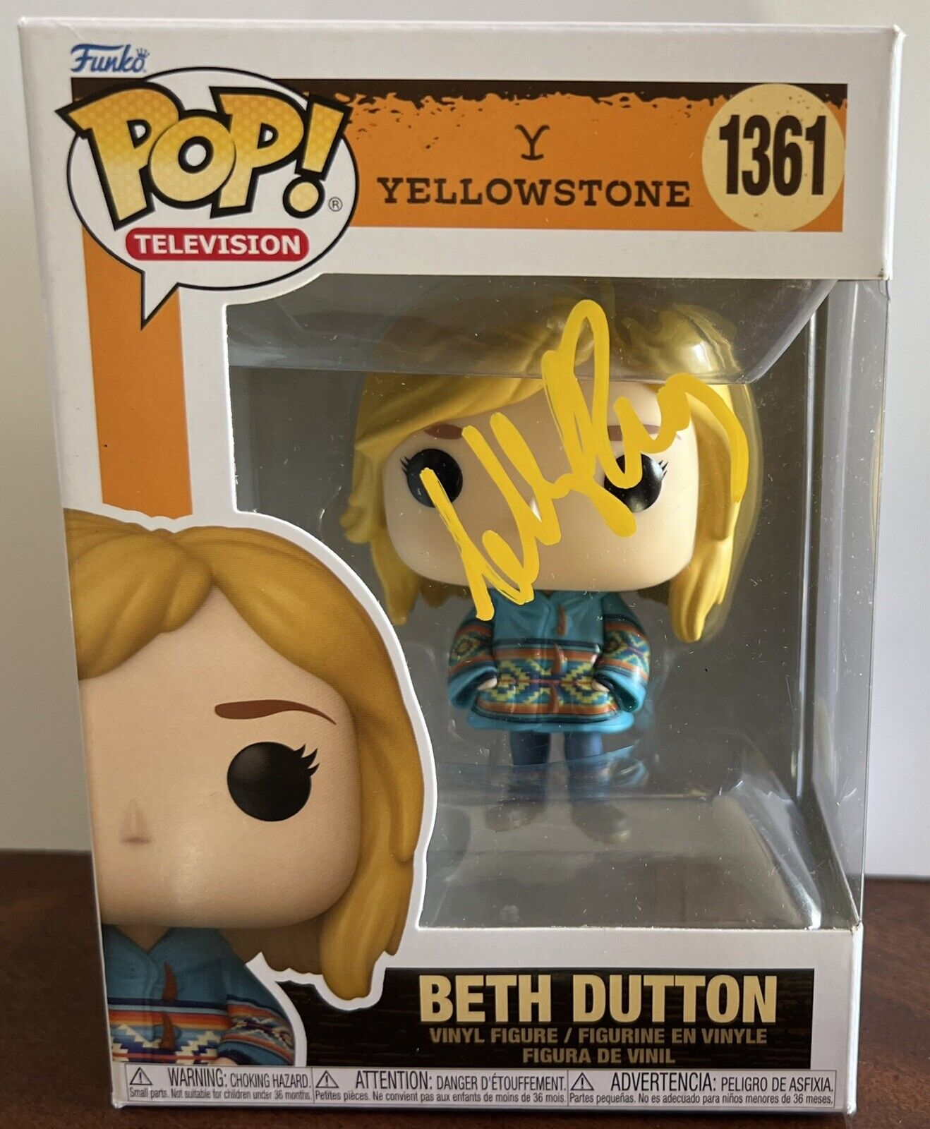RARE Kelly Reilly BETH DUTTON Autographed Signed Yellowstone FUNKO POP 1361 JSA