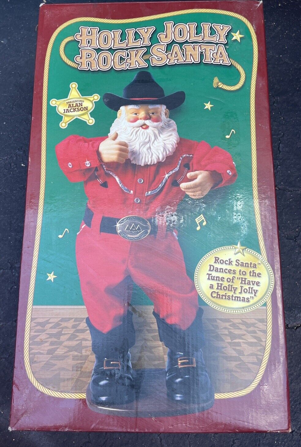 Holly Jolly Rock Santa Singing Hip-Swingin\' Santa Cowboy 1999 Alan Jackson