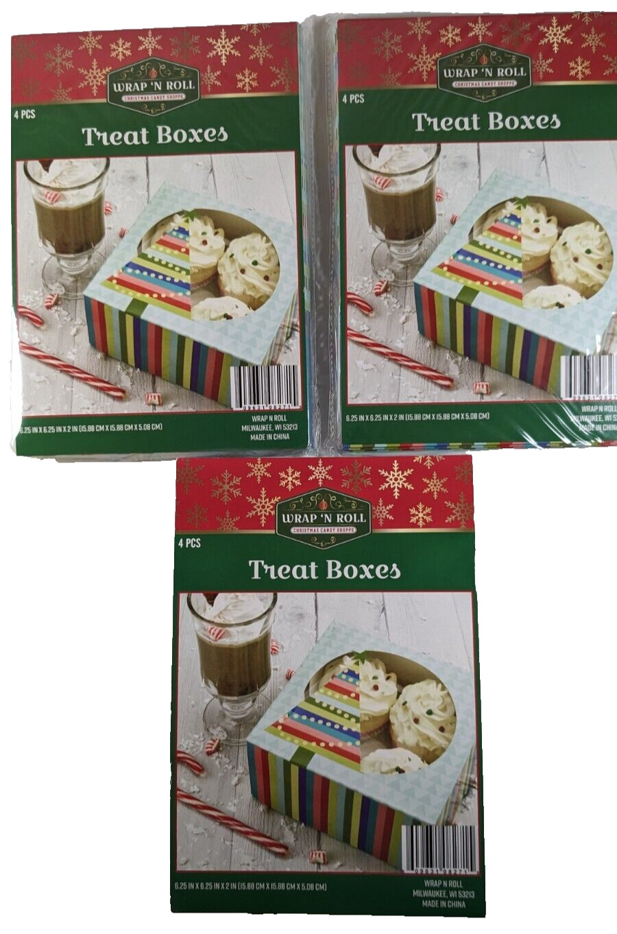 Christmas Treat Boxes. 12 Total 6.25\