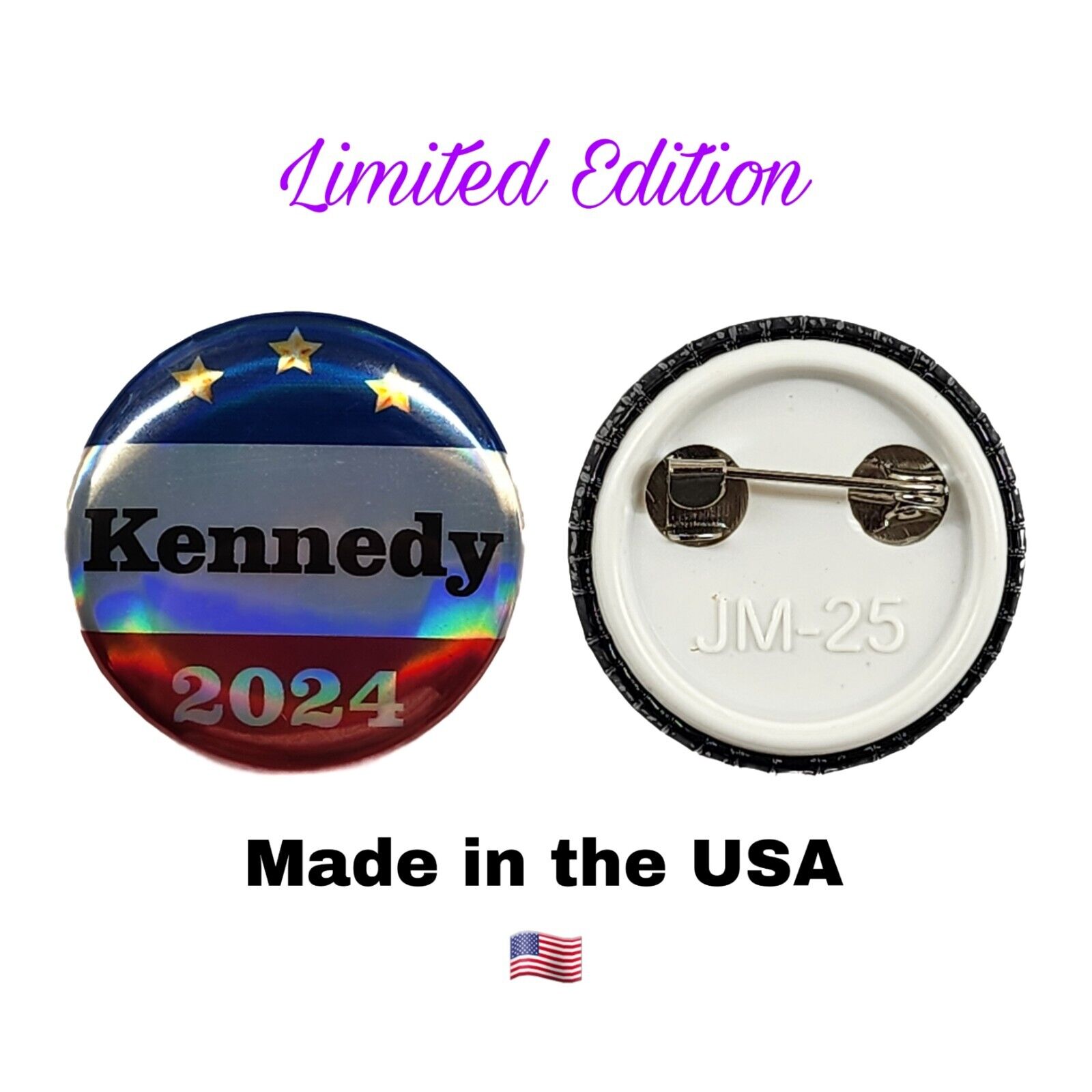10pc Holo Robert Kennedy 2024 President Button Pin Gift Vote America Patriot USA