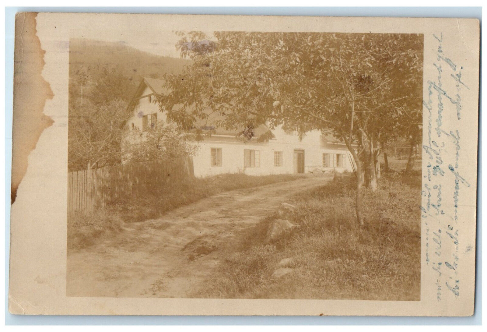 1918 Scene of Pathway to a Building Vienna Austria RPPC Photo Postcard