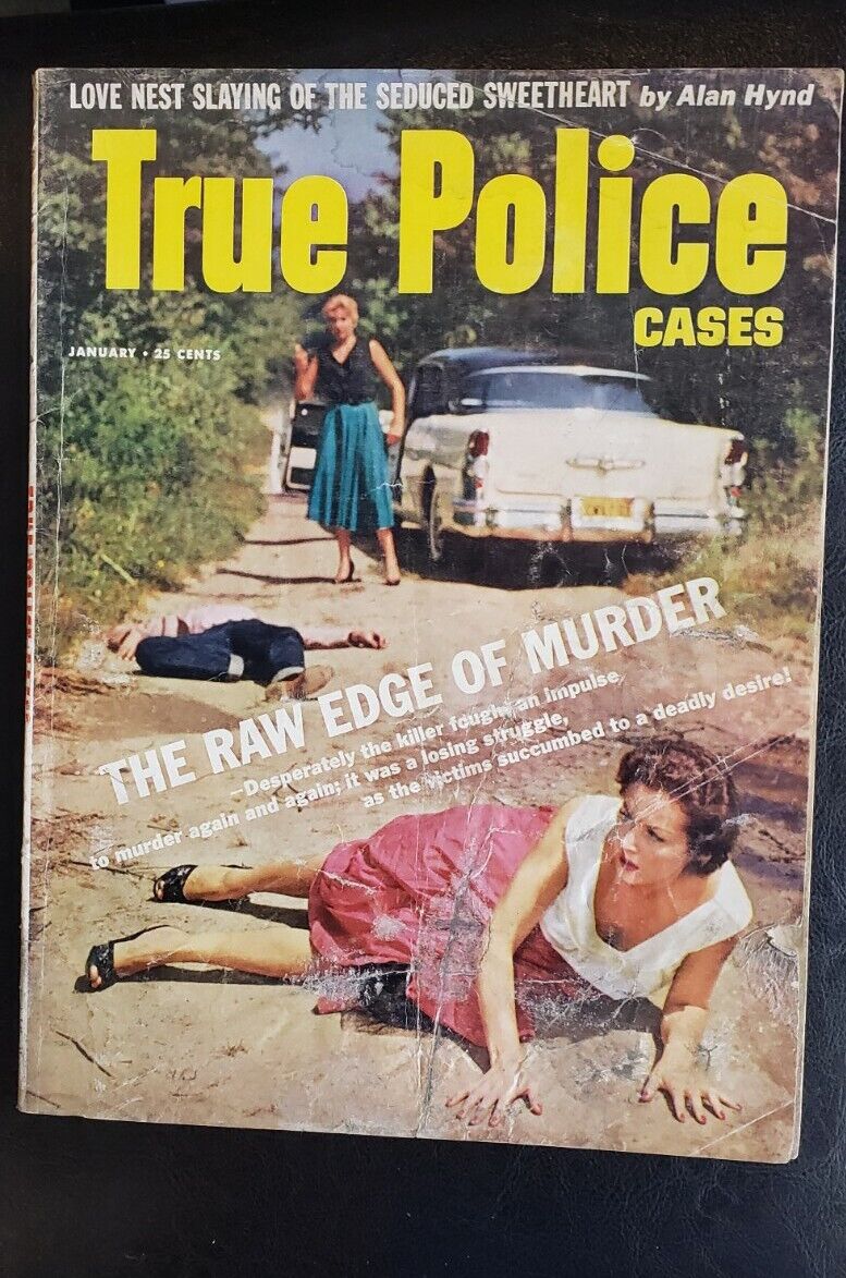 True Police Cases January 1957 Great Photo Cover Love Nest Slaying GGA