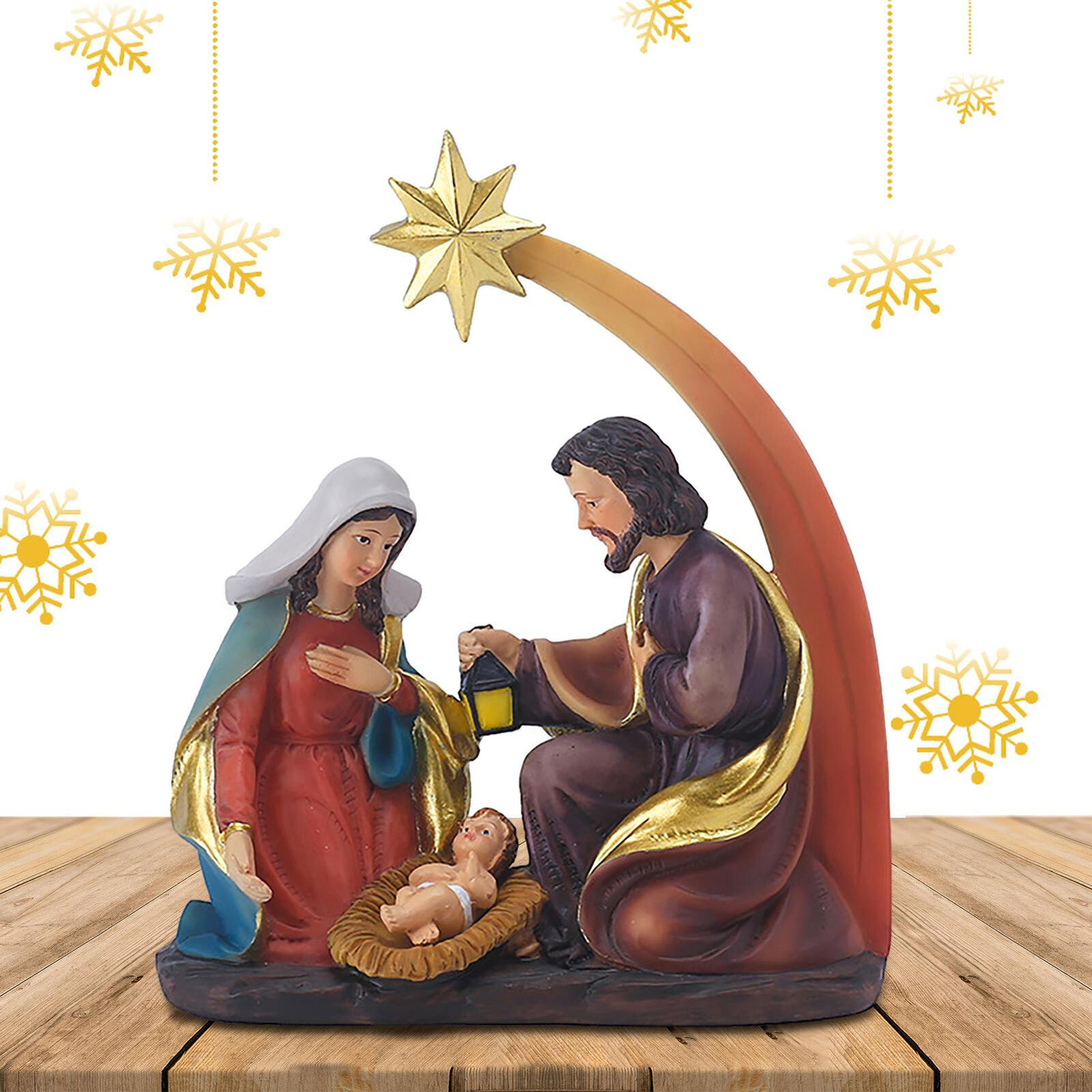 Christmas Nativity Scene Set Figures Resin Figurines Baby Jesus