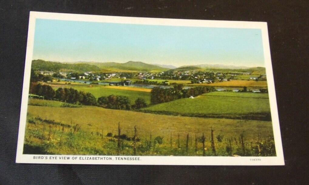 Vintage Postcard-Bird\'s Eye View, Elizabethton Tennessee TN