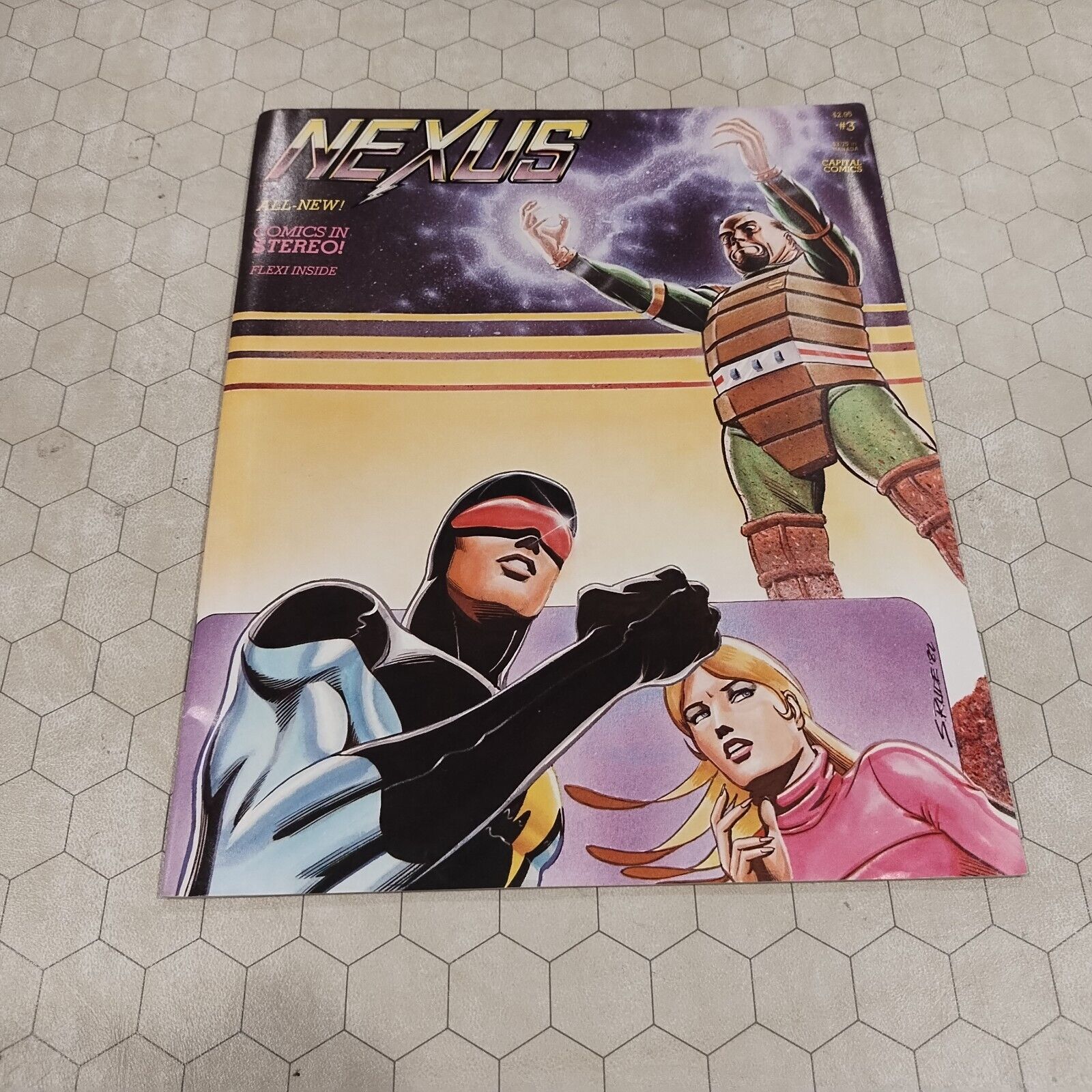 Nexus magazine #3, Capital graphic novel/TPB, 1982, includes attached record