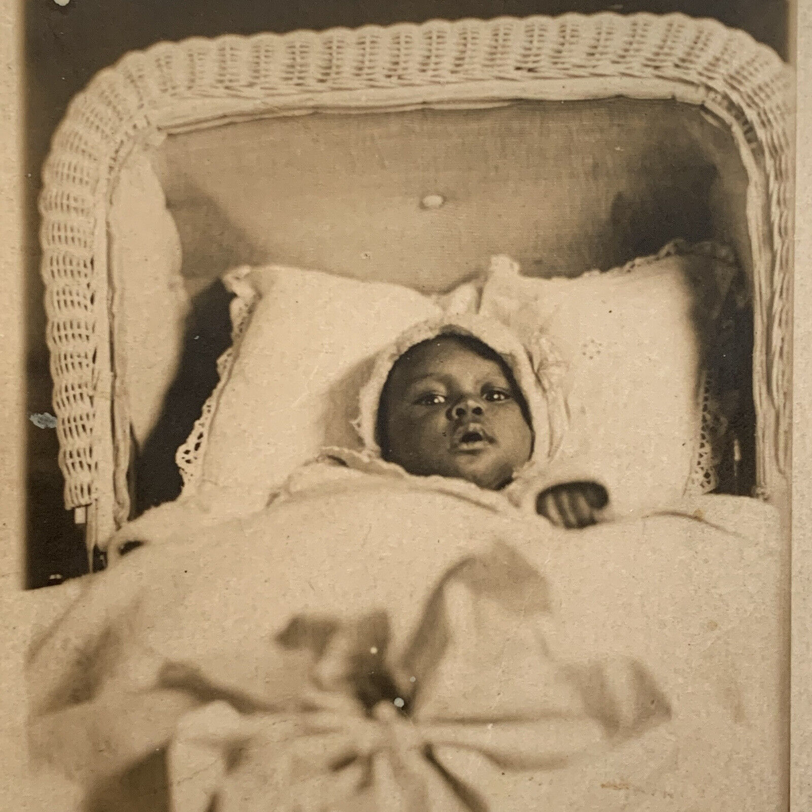 Antique RPPC Real Postcard Black African American Baby Boy ID Arnold Burke