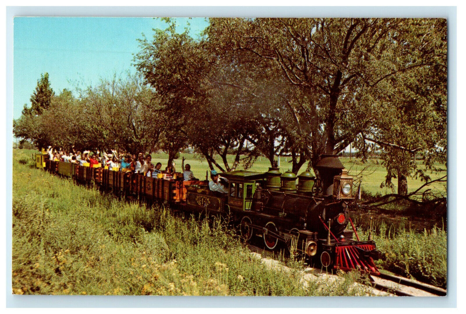 Abe Lincoln, Two Foot Narrow Gauge Train Carlsbad and Western Railroad Postcard