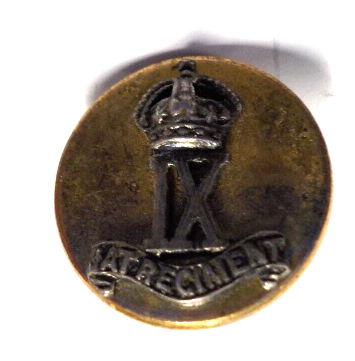 WWII WW2 British Indian Army 9th Jat Regiment Officer's Uniform Button
