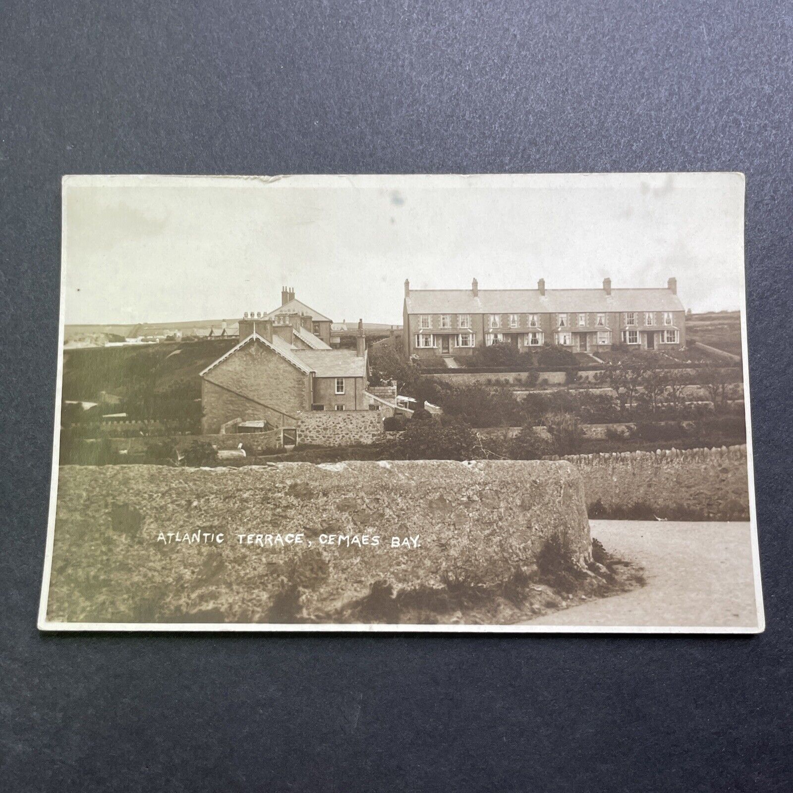 Antique 1910s Cemaes Bay Anglesey Wales England Real Photo RPPC Postcard V3517