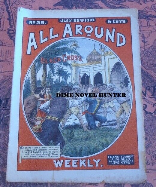 SCARCE ALL AROUND WEEKLY #3 FRANK TOUSEY 1909 DIME NOVEL STORY PAPER