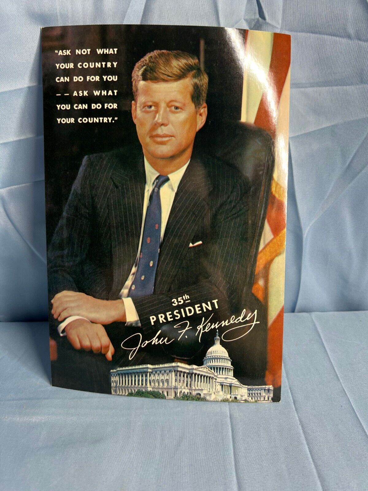 Vintage 35th US President John F. Kennedy Giant Postcard 6\