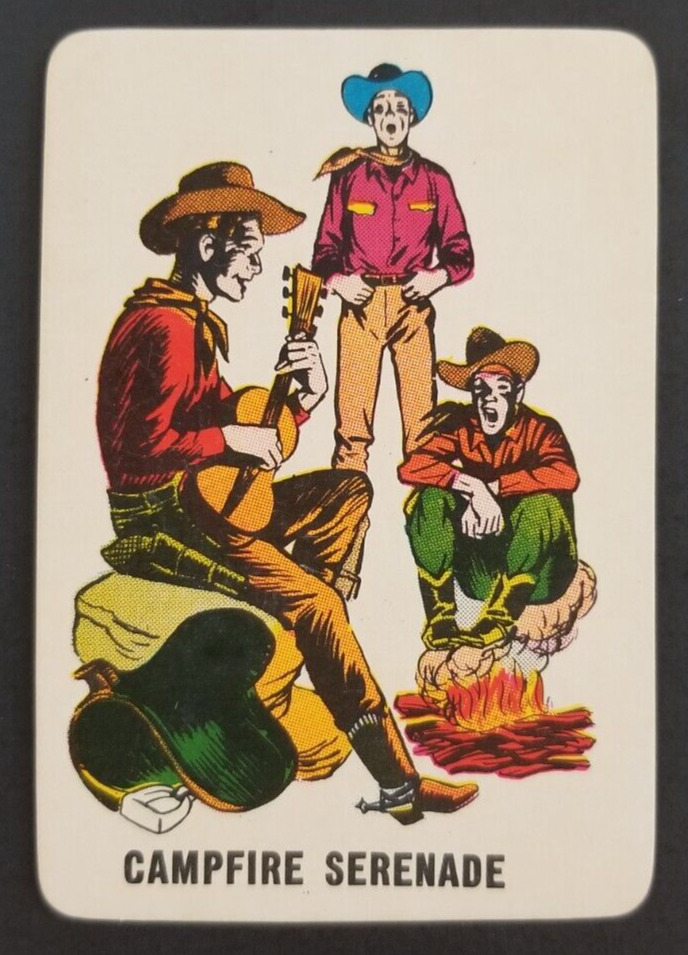 Cowboys Sing Songs at Campfire 1949 Western Card (NM)