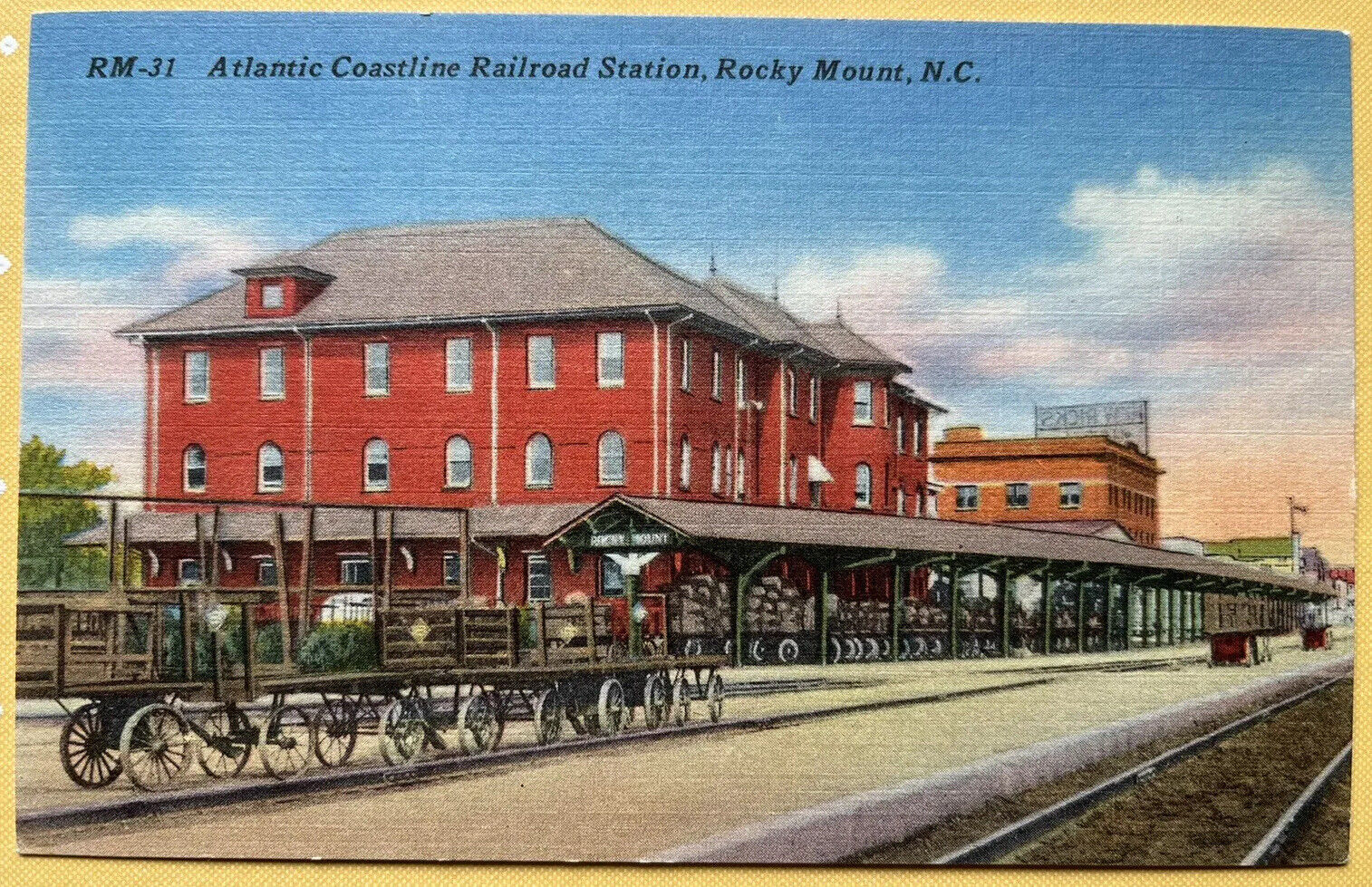 Rocky Mount Railroad Station North Carolina Postcard c1930