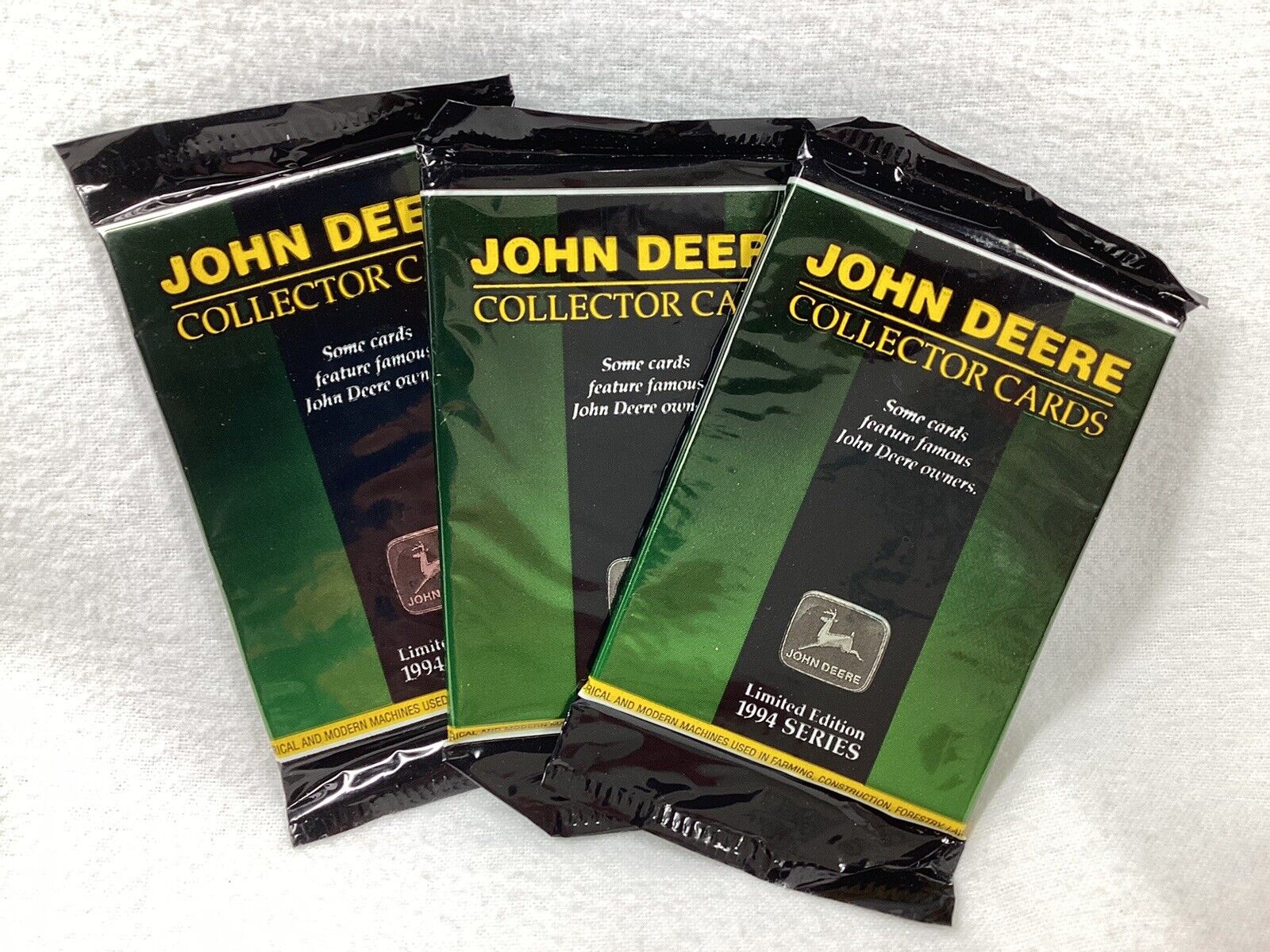 John Deere Collector Cards 3 packs ~ 10 In Each ~ Limited Edition 1994~ Unopened