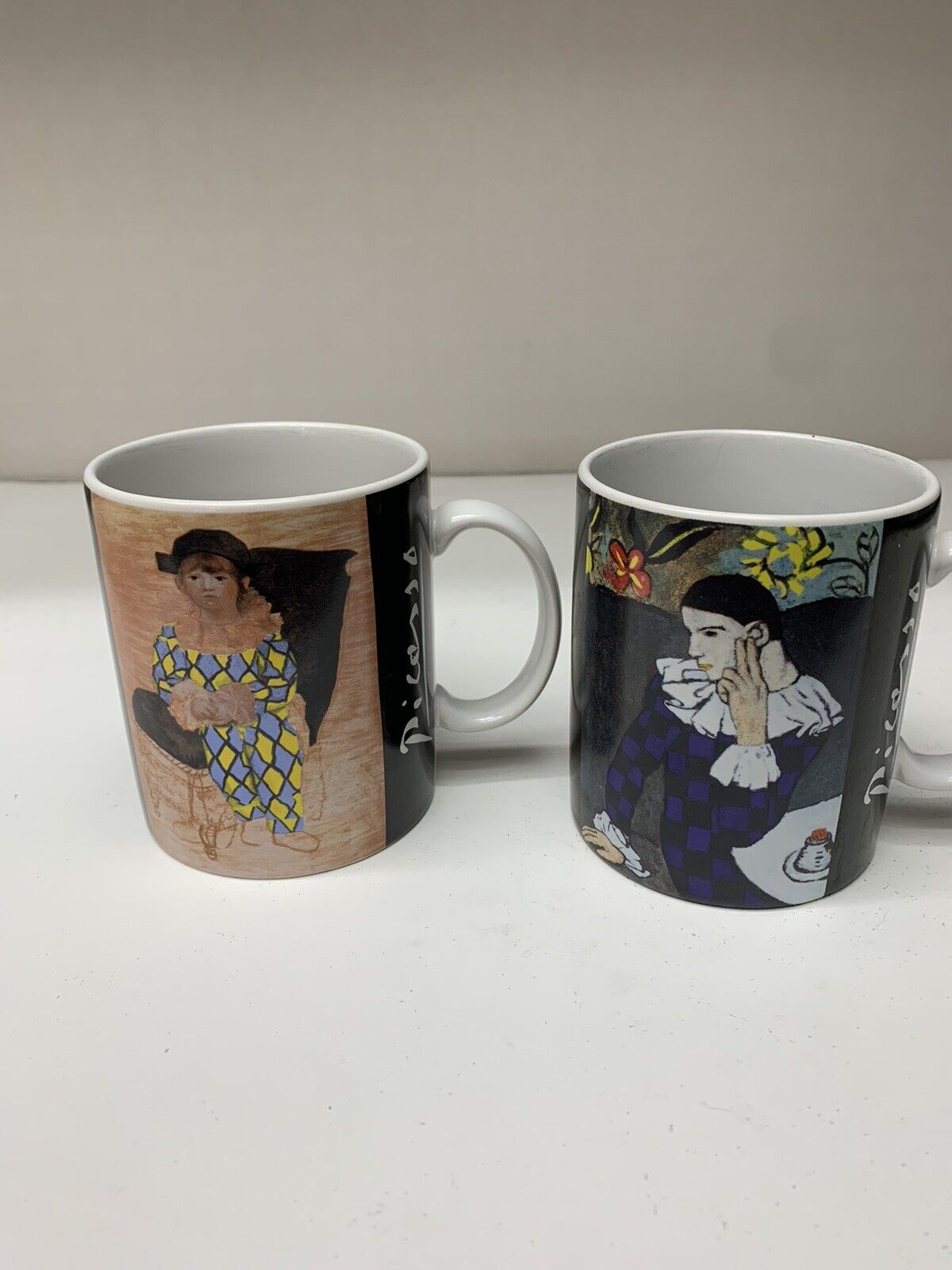 Set Of 2 Pablo Picasso Painting Coffee Mugs-Rarely Used