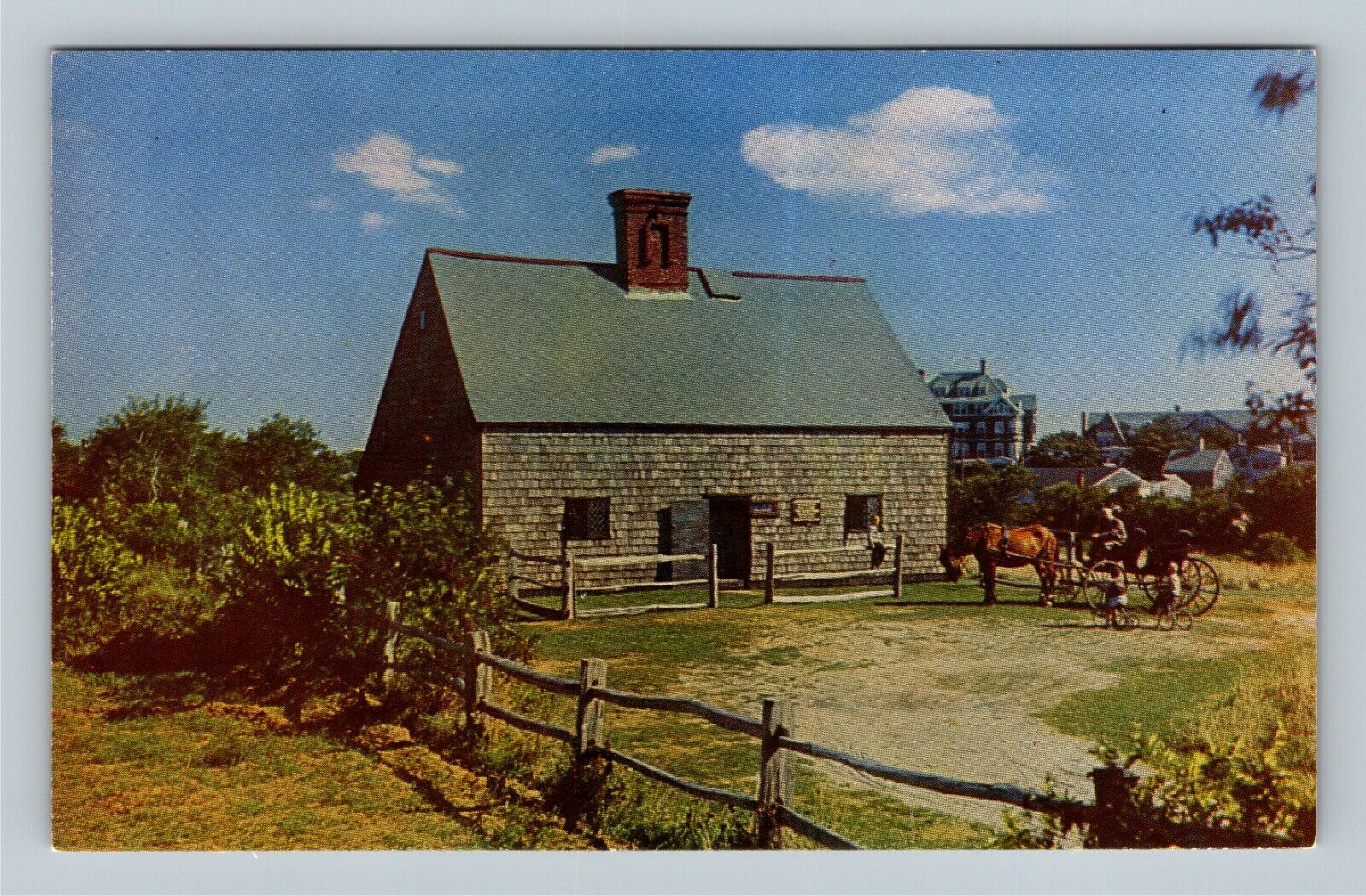 Nantucket MA-Massachusetts, Historic 1686 Jethro Coffin House Vintage Postcard