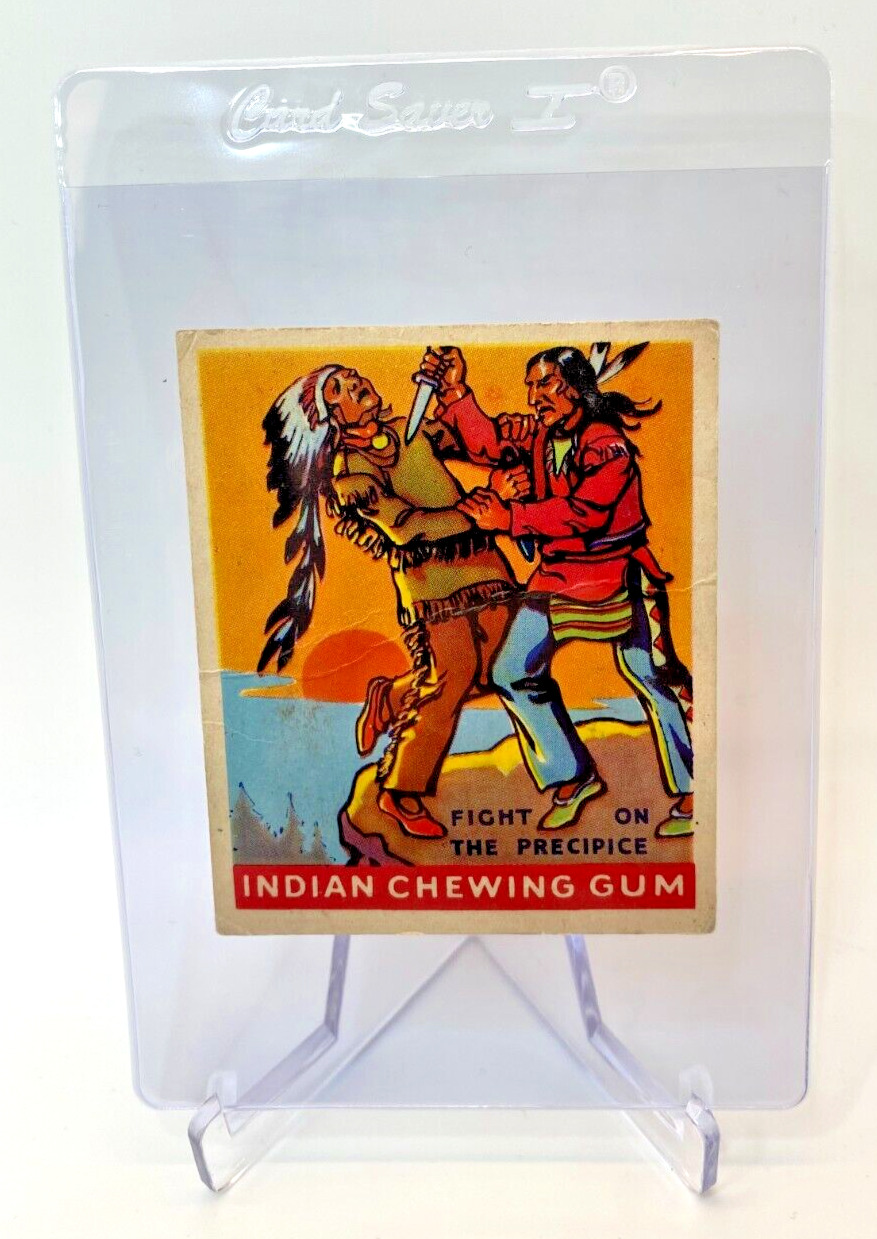 1947 Goudey Indian Gum #27 Fight on the Precipce