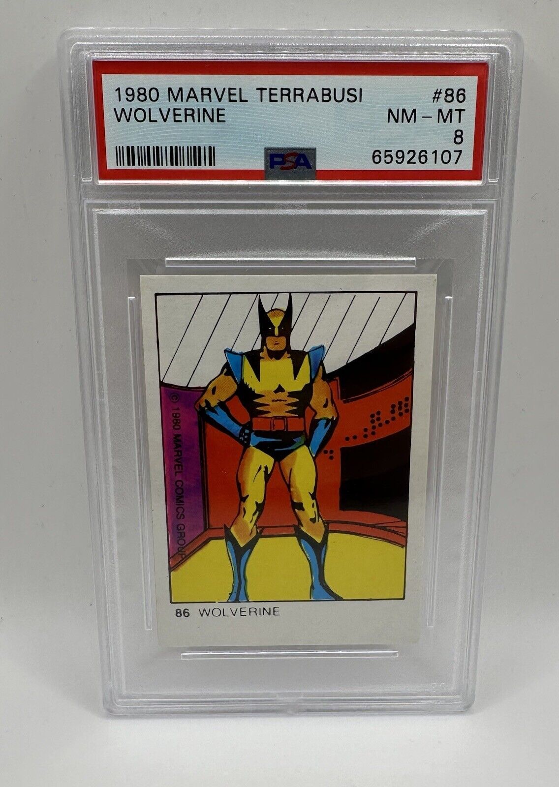 1980 Marvel Terrabusi #86 Wolverine PSA 8 - ROOKIE CARD Iconic