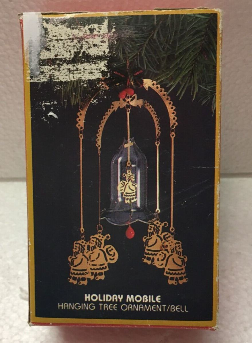 Vintage Nobel Hall Christmas Holiday Mobile Bell Ornament