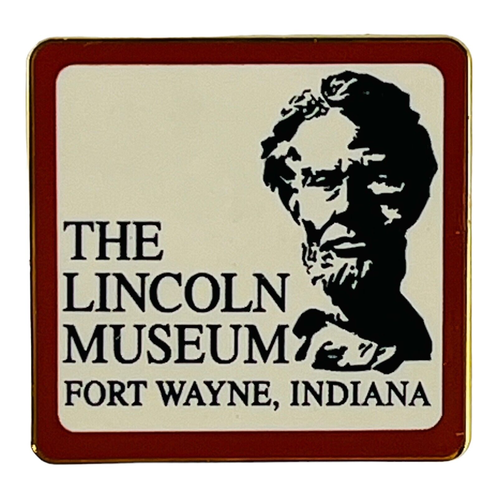 Vintage Lincoln Museum Fort Wayne Indiana Lapel Pin Travel Souvenir Gift