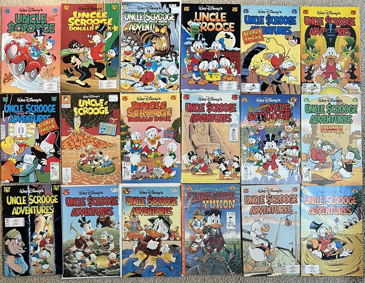 Lot of 18 Uncle Scrooge Comic Books
