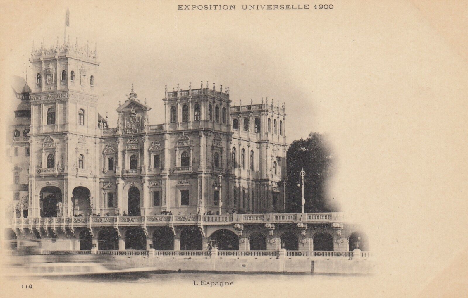 Vintage Exposition Postcard   EXPO L\'ESPAGANE   PARIS 1900 UNDIVIDED BACK