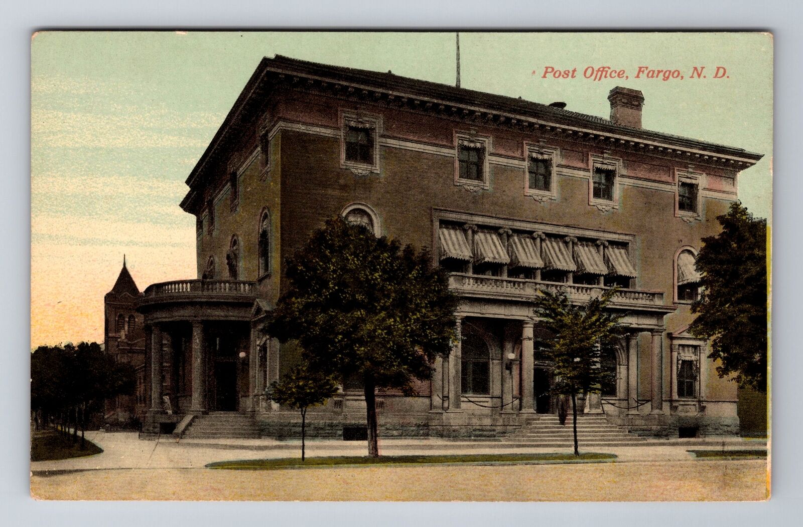 Fargo ND-North Dakota, United States Post Office, Antique, Vintage Postcard