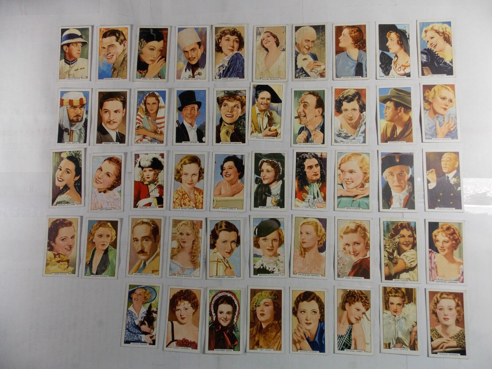 Gallaher Cigarette Cards Portraits of Famous Stars 1935 Complete Set 48
