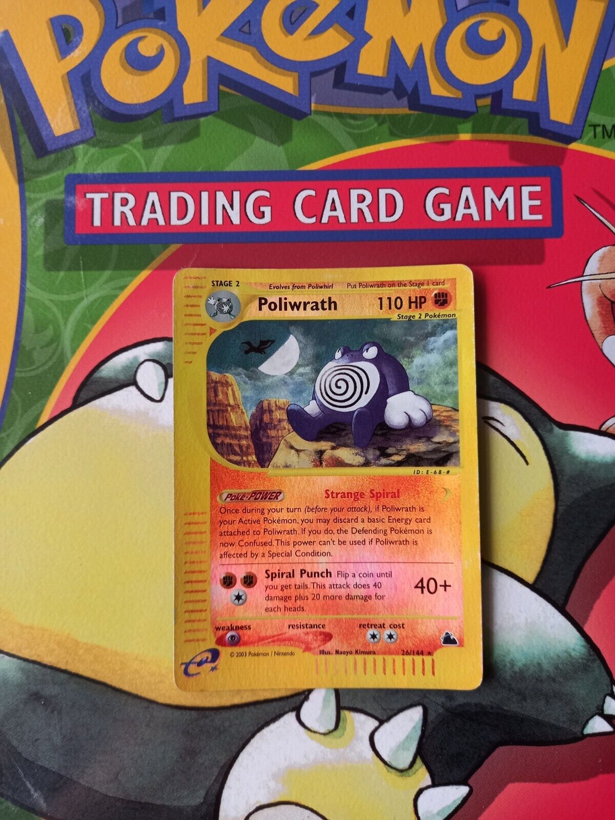 Poliwrath 26/144 Reverse Holo Rare Skyridge Pokemon Card