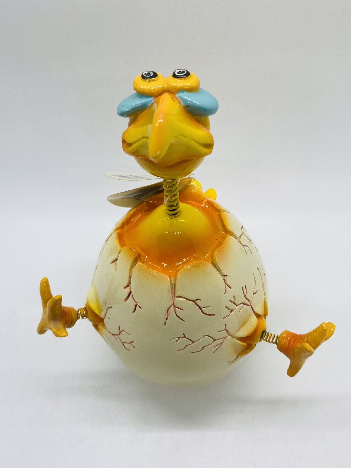 Exhart Bird Hatching From Egg Figurine Wobbler Bobblehead Orange/Yellow Nerdy