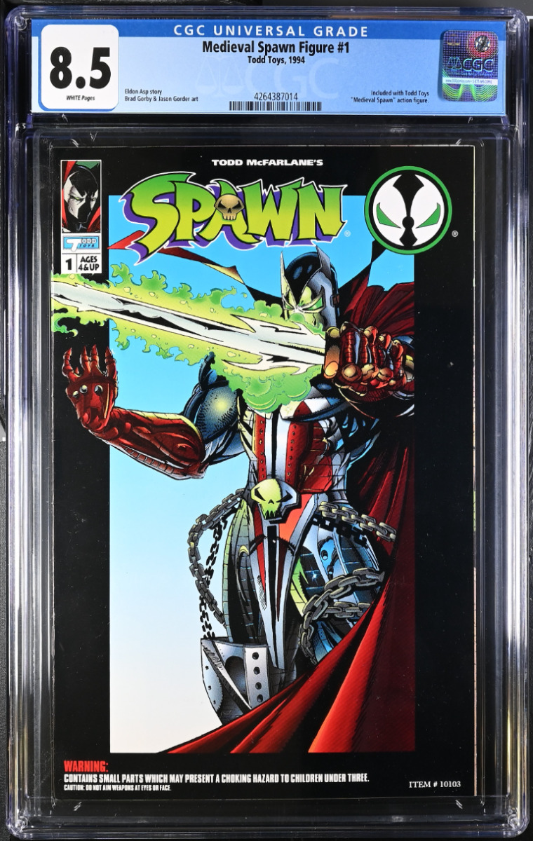 Medieval Spawn Figure 1994 Todd Toys White Pages Comic CGC 8.5