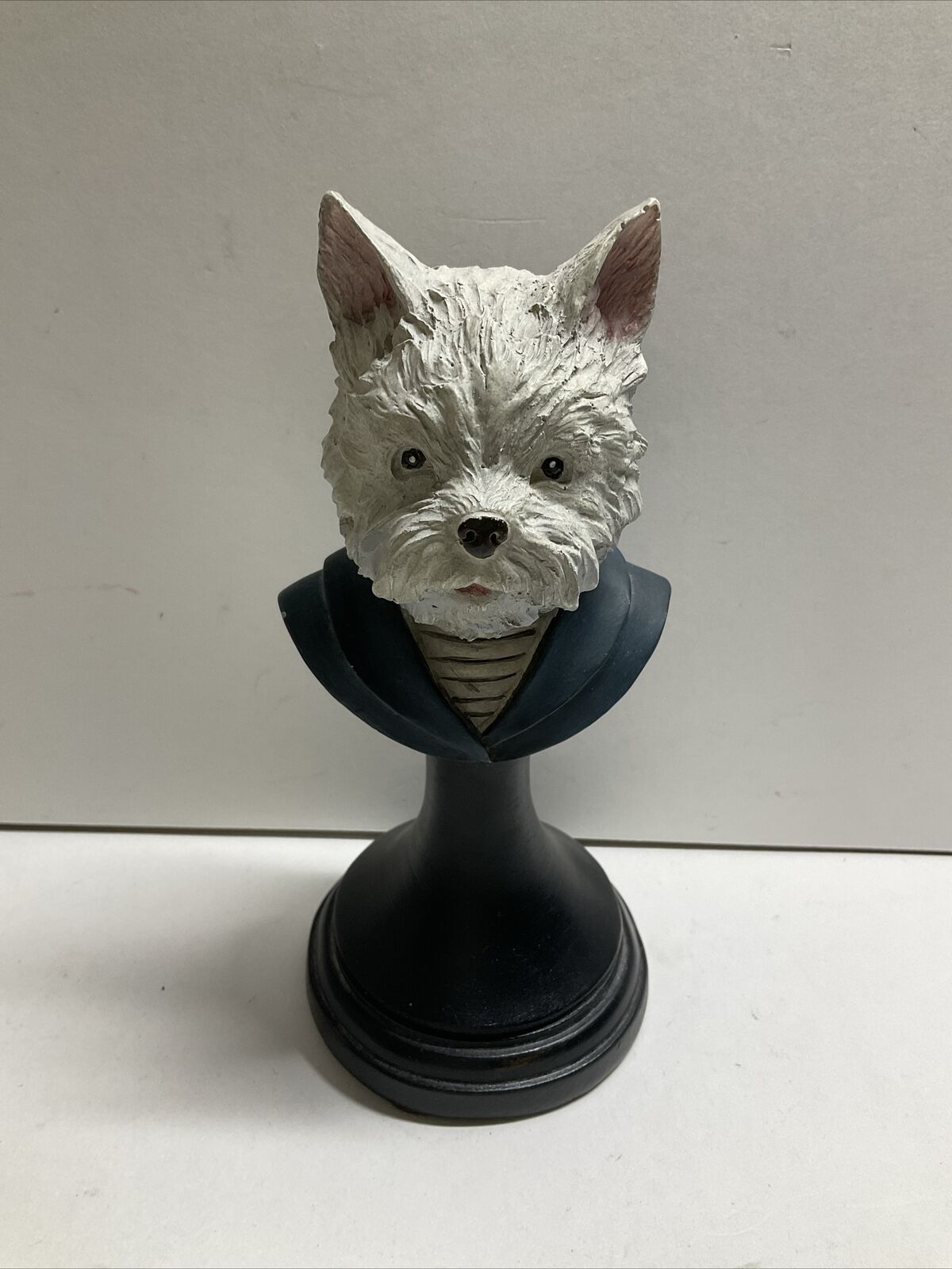 Vintage Cute Westie? Pal Dog Head 5” Bust  Resin Figurine Statue Sculpture