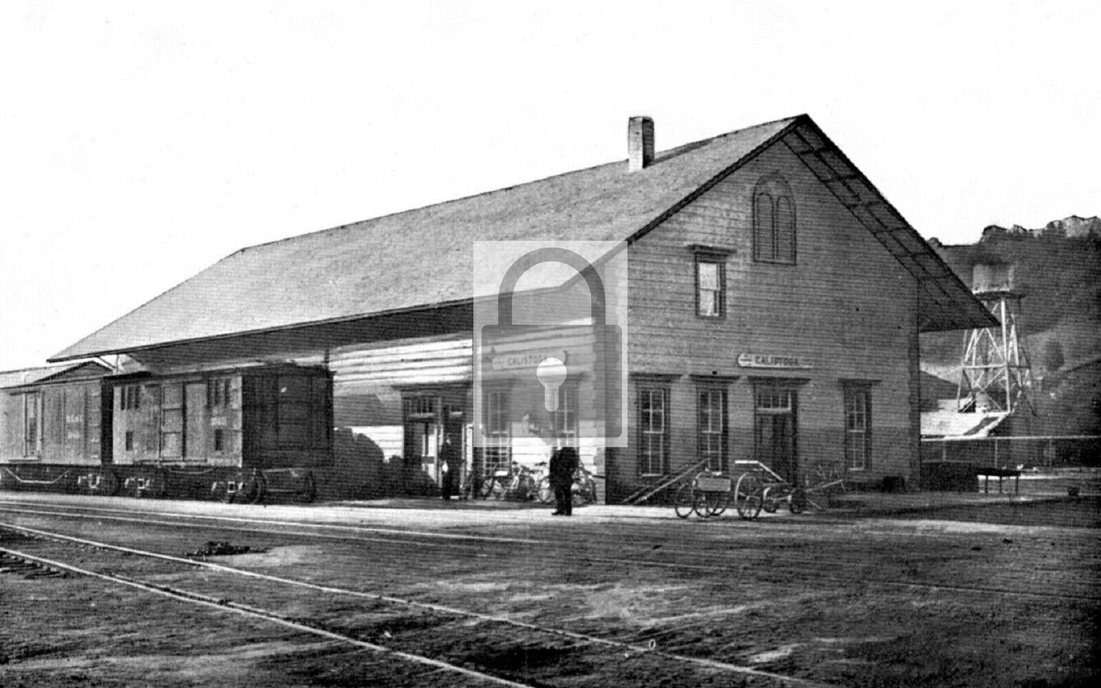 Railroad Train Station Depot Calistoga California CA - 8x10 Reprint