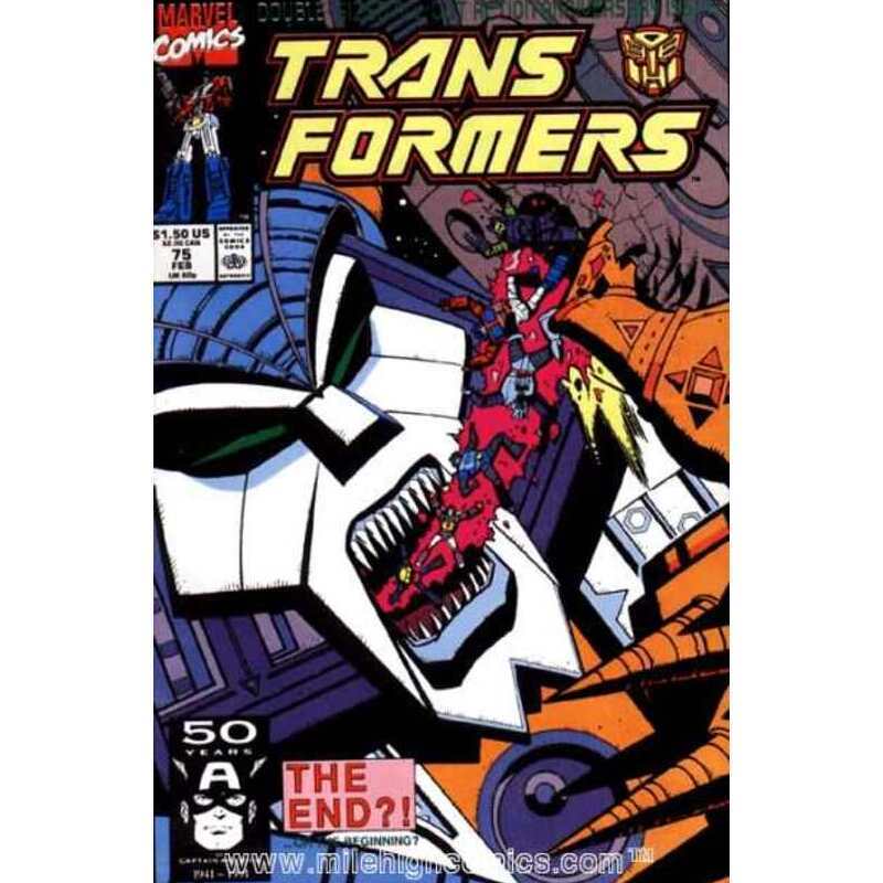 Transformers (1984 series) #75 in Fine + condition. Marvel comics [o&