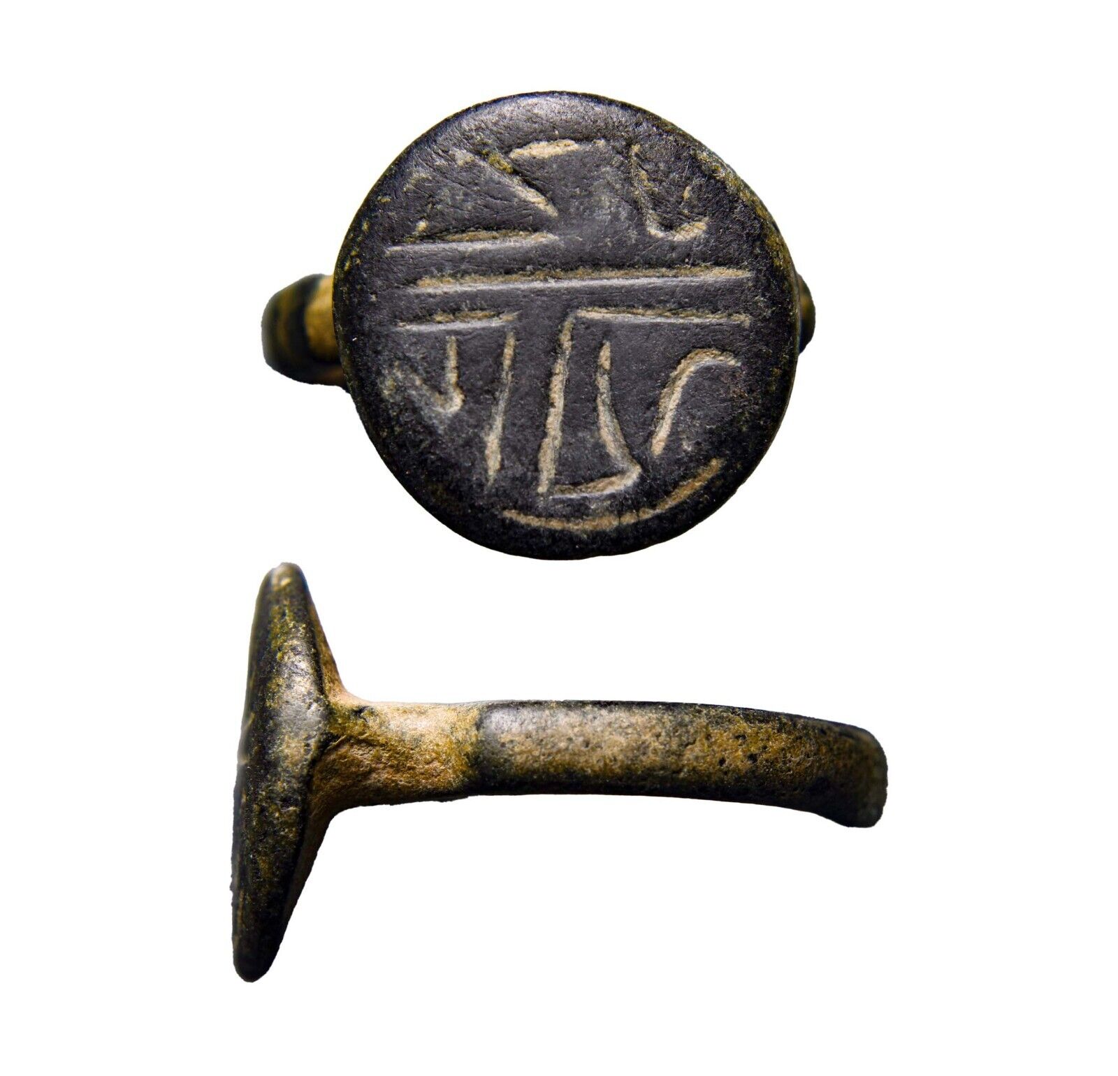 GUARANTEED AUTHENTIC Ancient Aramaic Symbol Judaea Jewish Ring 2000 Years Old