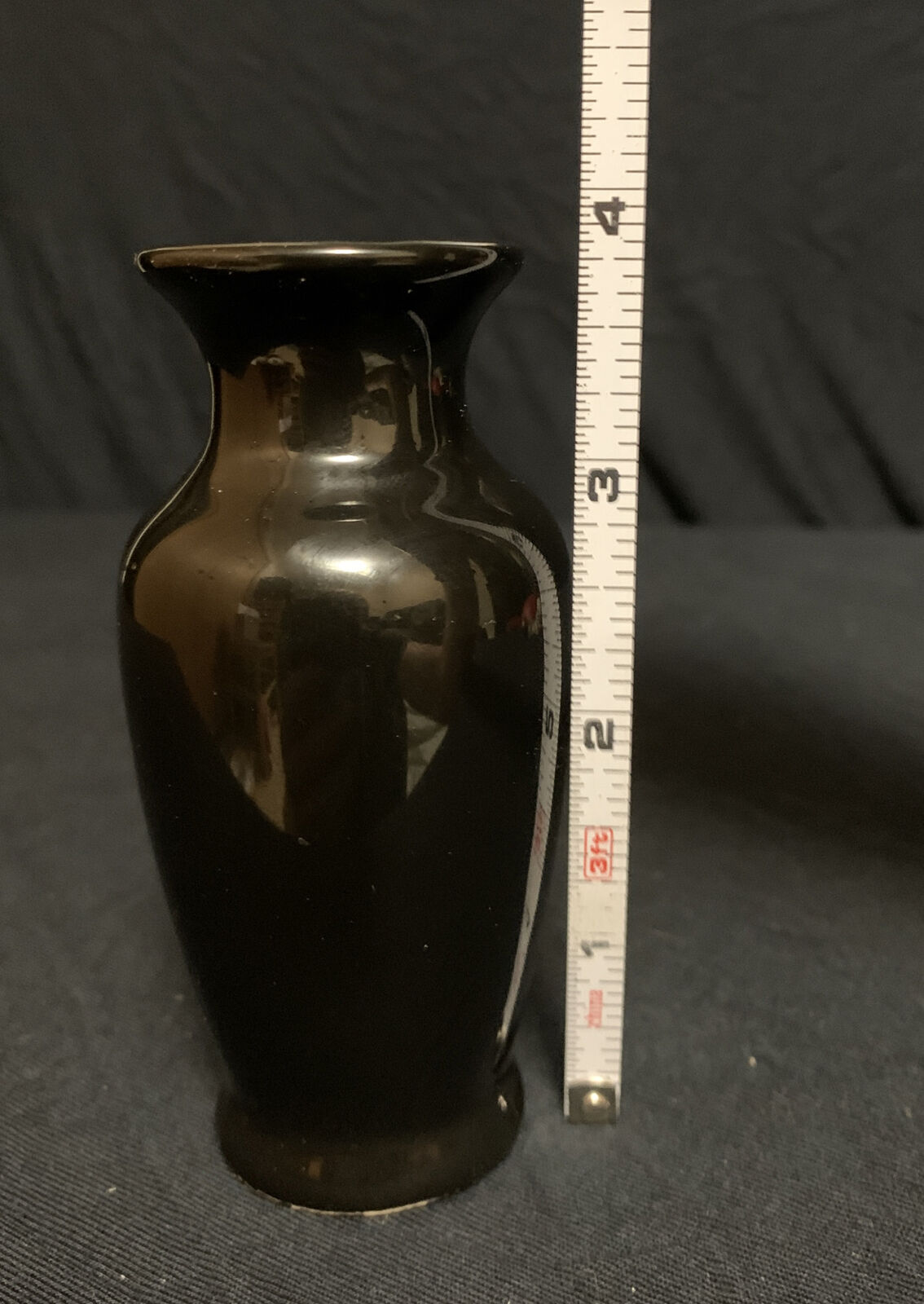 Elegant Expressions Black Mini Vase 3.75” Ceramic
