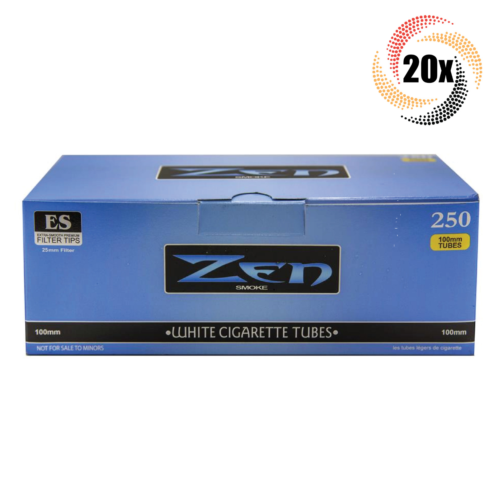 20x Boxes ZEN Cigarette Tubes Light 100MM ( 5,000 Tubes ) Cigarette Tube RYO