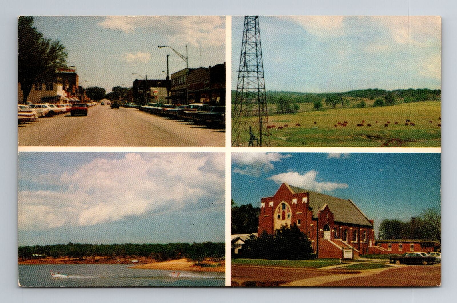 Wewoka OK-Oklahoma, Landmarks, Lakes And Ranches, Antique, Vintage Postcard