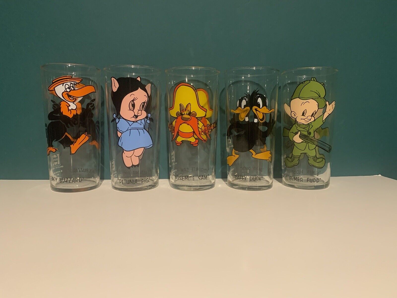 Looney Tunes Pepsi Warner Bros 1973 Glasses Lot Of 5