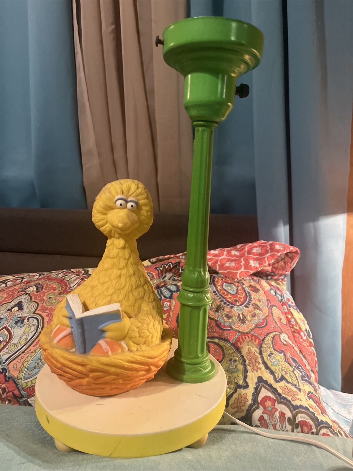 Vintage Sesame Street Big Bird Lamp Works Big Bird Lights Up Too