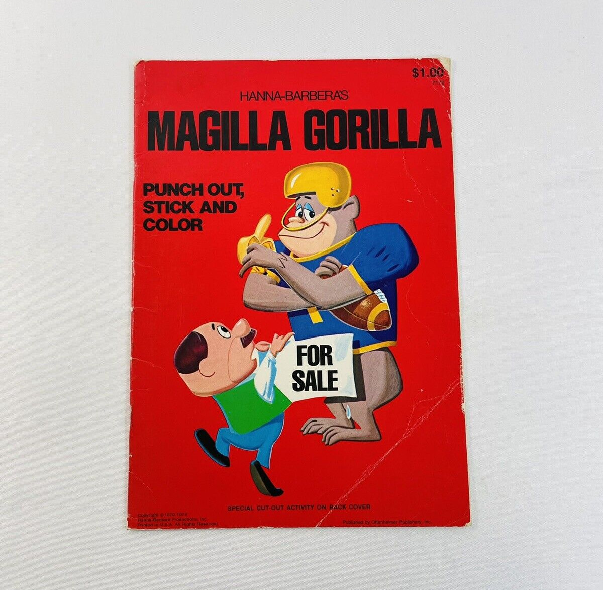 Vintage 1974 Hanna Barberas Magilla Gorilla Coloring Activity Sticker Book